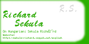 richard sekula business card